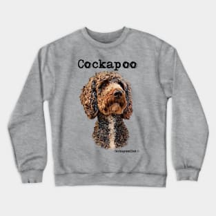 Brown and White Cockapoo / Spoodle and Doodle Dog Crewneck Sweatshirt